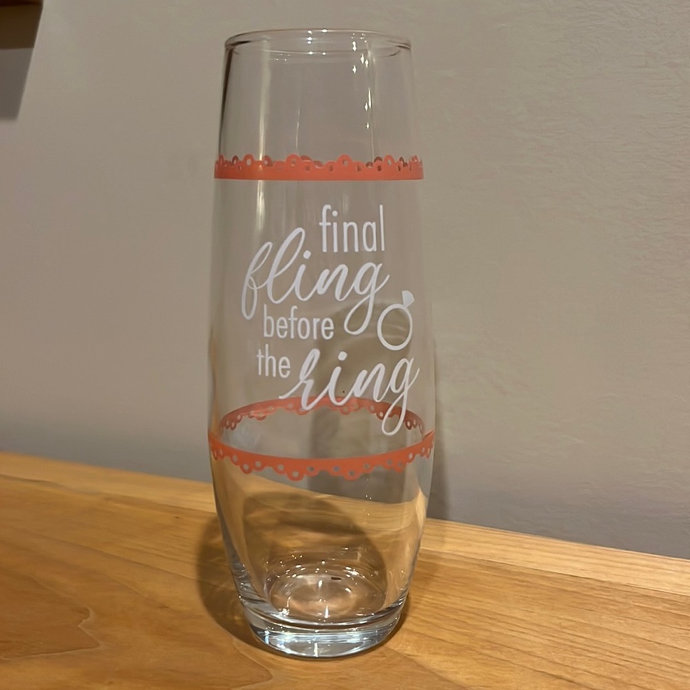 Bride/bridesmaid champagne glass